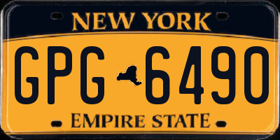 NY license plate GPG6490