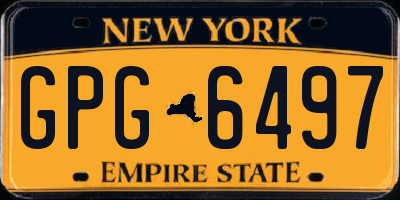 NY license plate GPG6497