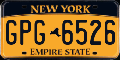 NY license plate GPG6526