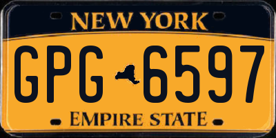 NY license plate GPG6597
