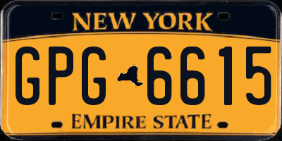 NY license plate GPG6615