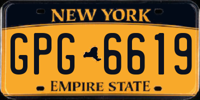 NY license plate GPG6619