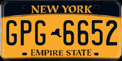 NY license plate GPG6652