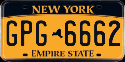 NY license plate GPG6662