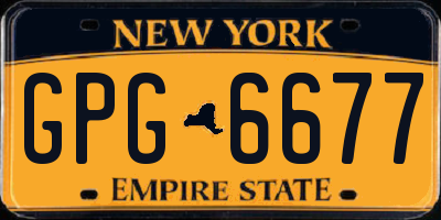 NY license plate GPG6677