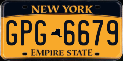 NY license plate GPG6679