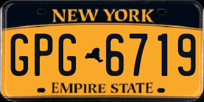 NY license plate GPG6719