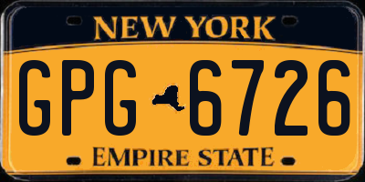 NY license plate GPG6726