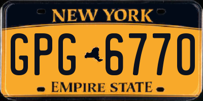 NY license plate GPG6770