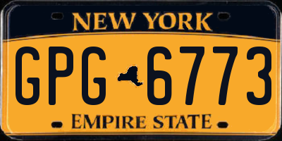 NY license plate GPG6773
