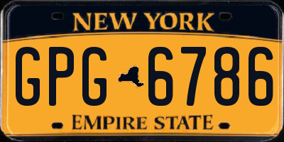 NY license plate GPG6786