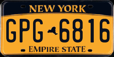 NY license plate GPG6816
