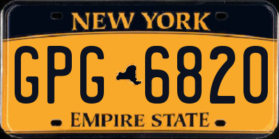 NY license plate GPG6820