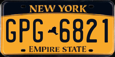 NY license plate GPG6821