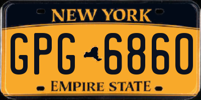 NY license plate GPG6860