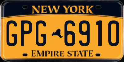 NY license plate GPG6910