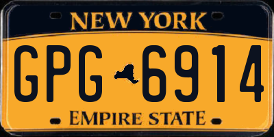 NY license plate GPG6914