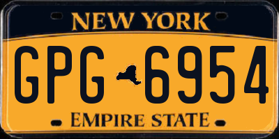 NY license plate GPG6954