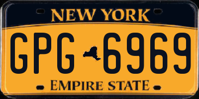 NY license plate GPG6969
