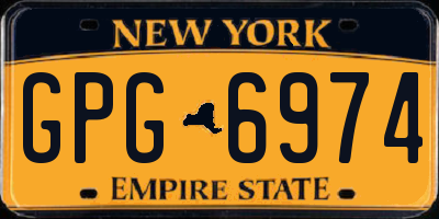 NY license plate GPG6974