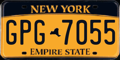 NY license plate GPG7055