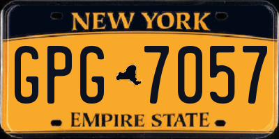 NY license plate GPG7057