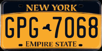 NY license plate GPG7068