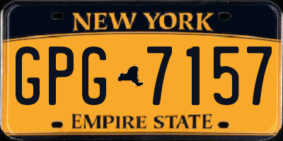 NY license plate GPG7157