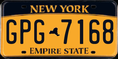 NY license plate GPG7168