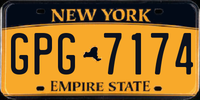 NY license plate GPG7174