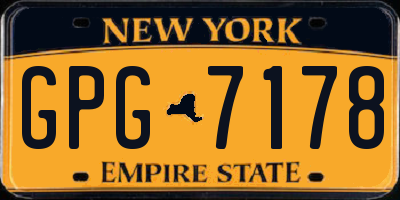 NY license plate GPG7178