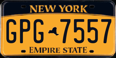 NY license plate GPG7557
