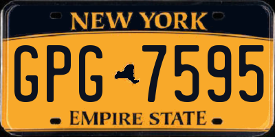 NY license plate GPG7595