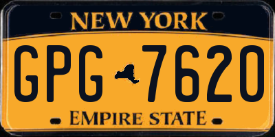 NY license plate GPG7620