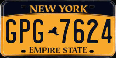 NY license plate GPG7624