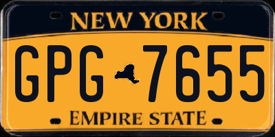 NY license plate GPG7655