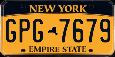 NY license plate GPG7679
