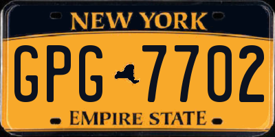 NY license plate GPG7702