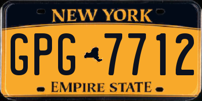 NY license plate GPG7712