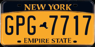 NY license plate GPG7717