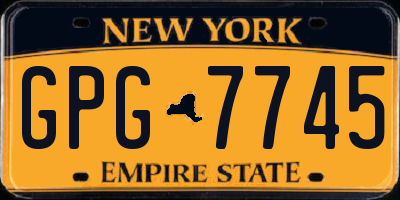 NY license plate GPG7745