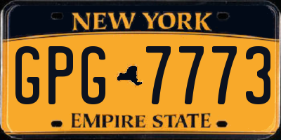 NY license plate GPG7773