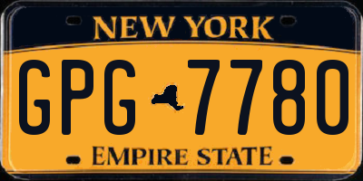 NY license plate GPG7780