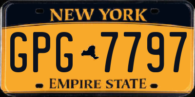 NY license plate GPG7797