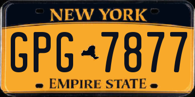 NY license plate GPG7877