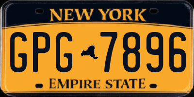NY license plate GPG7896