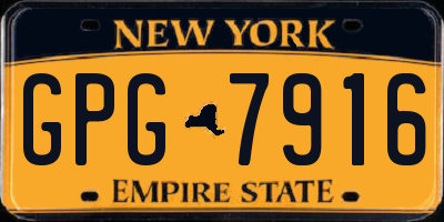 NY license plate GPG7916