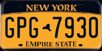 NY license plate GPG7930