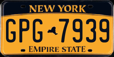 NY license plate GPG7939