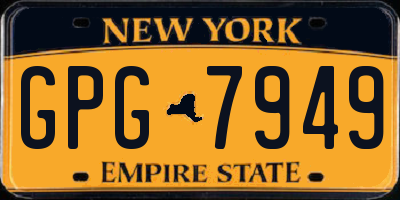 NY license plate GPG7949